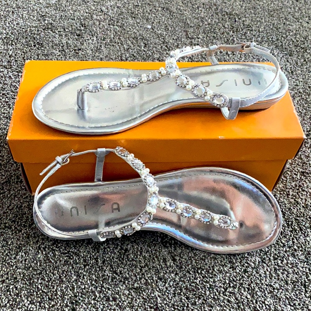 Rhinestone sandals size 8 1/2